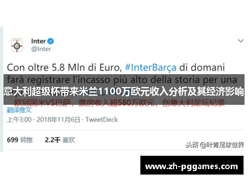 意大利超级杯带来米兰1100万欧元收入分析及其经济影响